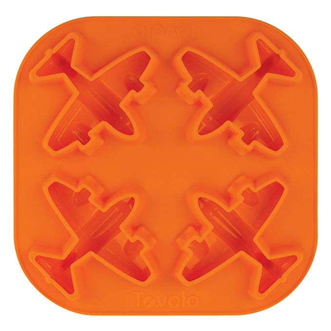 Tovolo Novelty Airplane Ice Cube Mold Trays, Flexible Silicone, Dishwasher Safe