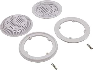 Hayward WG1030AVPAK2 White Dual Suction Flow Drain Cover and Frame