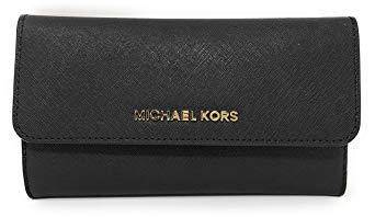 Michael Kors Jet Set Travel Large Trifold Leather Wallet