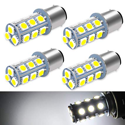 1156 1141 7506 P21W LED Bulb 18-5050 SMD BA15S Interior Lights Replacement Backup Reverse Tail 12V RV Camper 6000K White Pack of 4