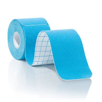 Kinesiology Tape for Athletes, Pre-cut Strips of Blue Therapeutic Sports Tape For Knees, Shoulders, and Elbows