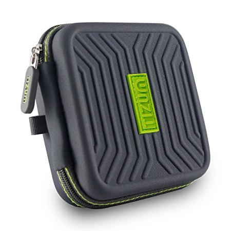 TIZUM Earphone EVA Carrying Case - Multi Purpose Pocket Storage Travel Organizer Case for Headphone, Pen Drives, Memory Card, Data Cable (Gray)