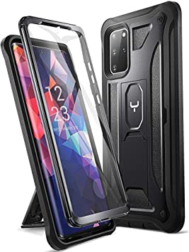 YOUMAKER Designed for Samsung Galaxy S20 Plus Case with Built-in Screen Protector Full Body Heavy Duty Shockproof Kickstand Cover for Galaxy S20  Plus 5G 6.7 inch - Black