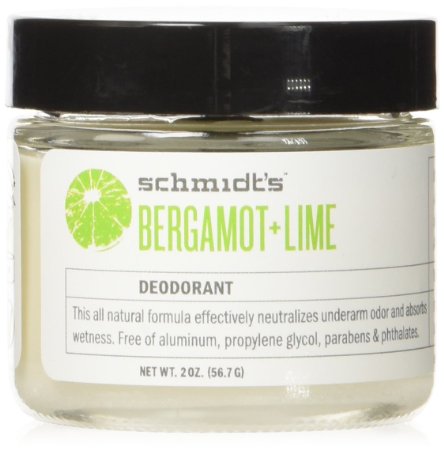 Schmidt's Deodorant - Bergamot and Lime (All-Day Protection and Wetness Relief; Aluminum-Free), 2 Oz.