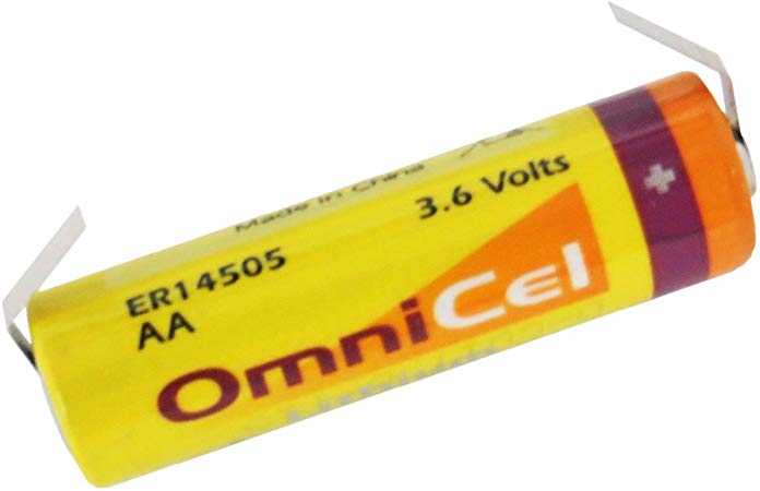 OmniCel ER14505 3.6V 2.4Ah Size AA Lithium Battery with Tabs Replaces Xeno XL-060F, Tadiran TL-2100 TL-4903 TL-5104 TL-5903, Tekcell SB-AA11, Maxell ER6, Eagle Pitcher PT-2100