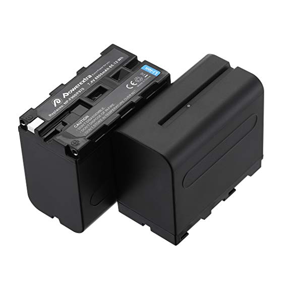 NP-F970, NP-F960, NP-F930, NP-F950, Powerextra 2 Pack 8800mAh Replacement Battery Compatible with Sony DCR-VX2100, DSR-PD150, DSR-PD170, FDR-AX1, HDR-AX2000, HDR-FX1, HDR-FX7, HDR-FX1000, HVL-LBPB, HVR-HD1000U, HVR-V1U, HVR-Z1P