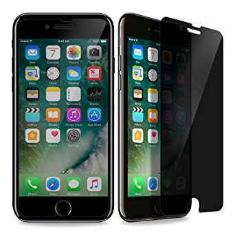 2PK - iPhone 7 PLUS Privacy Anti-Spy Tempered Glass Screen Protector, Explosion-Proof Ballistic 0.3mm 9H Hardness Tempered Glass by GOLEMGUARD