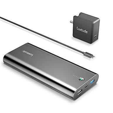 Luxtude PowerRapid 26800 PD, 45W USB C PD Portable Laptop Charger & 60W Power Delivery Wall Charger Bundle, Recharged in 3 Hours USB C Power Bank for MacBook Pro, Notebook, Galaxy S10, Type C Laptops