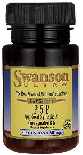 Swanson P-5-P (Pyridoxal-5-Phosphate) Coenzymated Vitaminb-6 50 mg 60 Caps