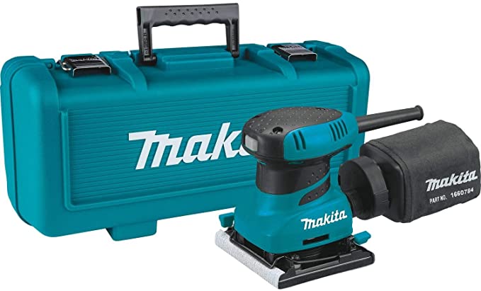 Makita BO4556K 2.0 Amp 4-1/2-Inch Finishing Sander with Case, Teal