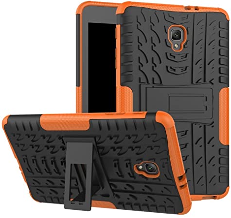 Tab A 8.0 T380 Case DWaybox Hybrid Rugged Heavy Duty Hard Back Case Cover with Kickstand for Samsung Galaxy Tab A 8.0 2017 SM-T380/T385 / Samsung Tab A2 S 2017 (Orange)