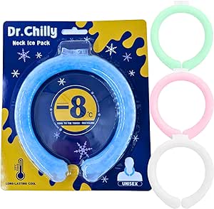 Generic Dr Chilly Ice Ring,Neck Ice Pack,Reusable Wearable Neck Cooler Body Cooling Products for Indoor Outdoor Summer Hot Weather (Blue)