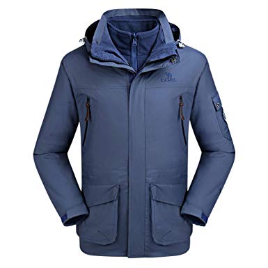 CAMEL CROWN Waterproof Ski Jacket 3-in-1 Women's/Men's Outdoor Mountain Windproof Fleece Warm Coat for Rain Snow Hiking