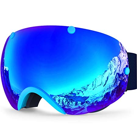 Zionor XA Ski Snowboard Snow Goggles for Men Women Anti-fog UV Protection Spherical Dual Lens Design