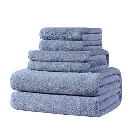 Xinrjojo Bath Towels,4 Piece Towels,Towels Bathroom Sets Prime, Quick Dry Towels,Plush Highly Absorbent,1 Bath Towel 1 Hand Towel 2 Washcloths