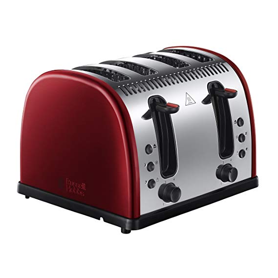 Russell Hobbs Legacy 4-Slice Toaster - Metallic Red