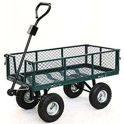 Yaheetech Towable Wagon Cart Utility Heavy Duty (48 x 24 x 25")