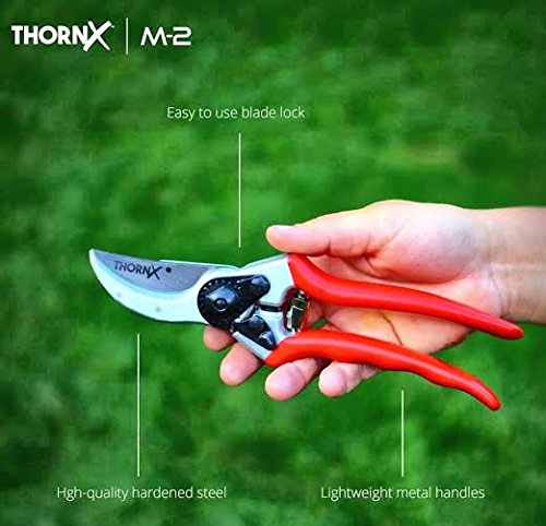 Garden Shears Professional Series Hand Pruners and Gardening Scissors - Heavy Duty Secateurs Steel Bypass Designed Clippers