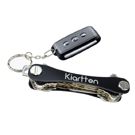 Portable Key Holder/Organizer From Kiartten Eliminates Bulging Pockets Holds Up To 14 Keys Compact Easy To Carry Durable Construction Fits Most Keys Great Gift Idea Find The Right Key Instantly(Black)