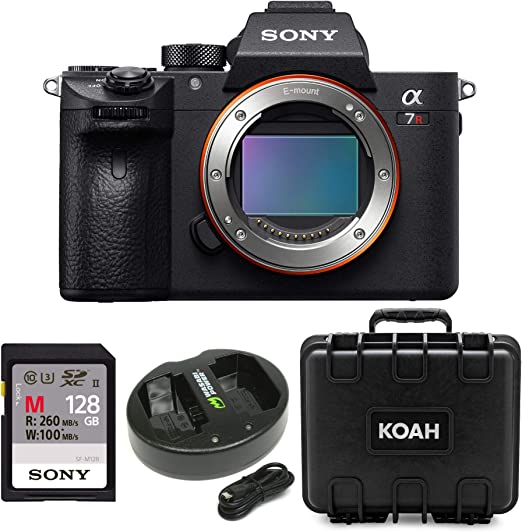 Sony Alpha a7R III A Full-Frame Mirrorless Camera Body with 128GB SD Card Bundle (4 Items)