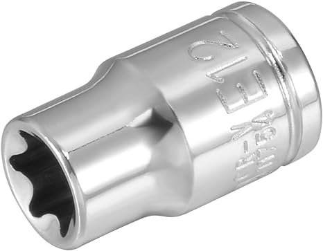 uxcell 3/8-inch Drive E12 External Torx Shallow Socket, Cr-V Steel