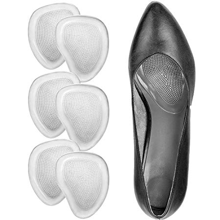 CHSTAR High Heel Cushion Insert for Women, Metatarsal Pad, Ball of Foot Cushions, Forefoot Pad, All Day Pain Relief, Anti-Slip Soft Forefoot Shoe Insole, One Size fits All, 3 Pairs - Multicolor
