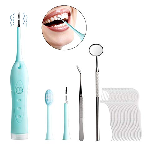 Electric Dental Calculus Remover Xpassion Teeth Stain Eraser Polisher Tooth Scraper Tartar Plaque Removal Clean Tool Kit for Kids Adult - 100% Proven Safe Effective