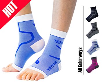 Thirty48 Plantar Fasciitis Compression Socks(1 or 2 Pairs), 20-30 mmHg Foot Compression Sleeves for Ankle/Heel Support, Increase Blood Circulation, Relieve Arch Pain, Reduce Foot Swelling