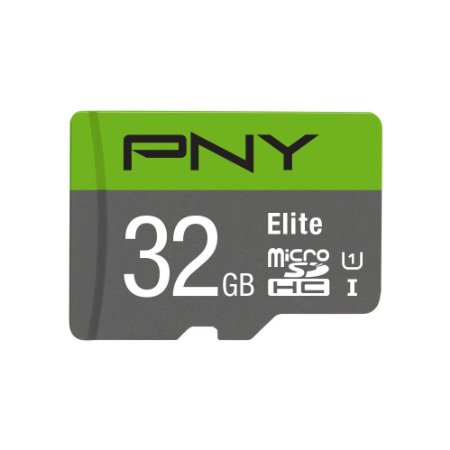 PNY Elite 32GB microSDHC Card with Adapter -UHS-I, U1, up to 85MB/Sec (P-SDU32U185EL-GE)