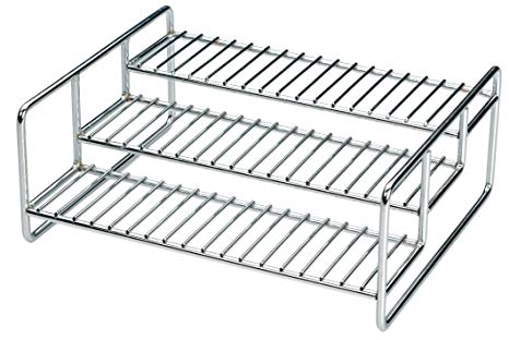 Spice Rack - Chromed Steel (Chrome) (4.25"h x 11"w x 8.75"d)