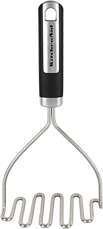 KitchenAid Gourmet Stainless Steel Wire Masher, Black -