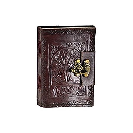 Leather Celtic Tree of Life Book of Shadows Blank Spell Book Wicca ~ by Raven Blackwood