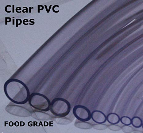 8mm ID x 11mm OD Clear PVC Tubing Pipe Hose 5 Metres