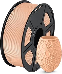 SUNLU PLA 3D Printer Filament PLA Filament 1.75mm, Neatly Wound PLA 3D Printing Filament 1.75mm, Dimensional Accuracy  /- 0.02 mm, Fit Most FDM 3D Printers, 1kg Spool (2.2lbs), PLA Skin Beige