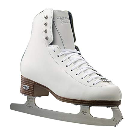 Riedell Skates - 33 Diamond Jr. - Youth Ice Figure Skates with Capri Blade for Girls | White | Size 2 Jr W |