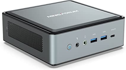 Mini PC AMD Ryzen 5 4500U Desktop Computer, DDR4 16G RAM 512G SSD, HDMI/DP/USB-C 4K@60Hz Output, 2X RJ45 Port(1000/2500Mbps), 6X USB Port, WIFI6 AX200, AMD Radeon Graphics, 2X HDD Slot