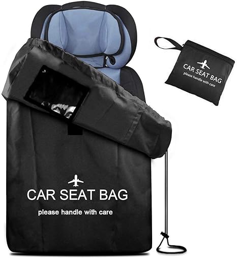 UMJWYJ Car Seat Bag Large Gate Check Travel Luaage Bag with Backpack Shoulder Straps Lightweight Baby Car Seat Storage Bag Stroller Carrier for Airplanes Trains