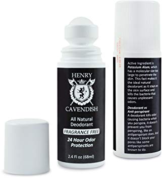 Henry Cavendish 2 Pack of All Natural Deodorant - Fragrance Free. Non Toxic, No Chemicals, Parabens, Synthetic Fragrance.