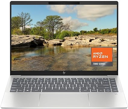 HP Pavilion Plus 14 inch Laptop, WUXGA Display, AMD Ryzen 5 7540U, 16 GB RAM, 512 GB SSD, AMD Radeon 740M Graphics, Windows 11 Home, 14-ey0010nr (2023)