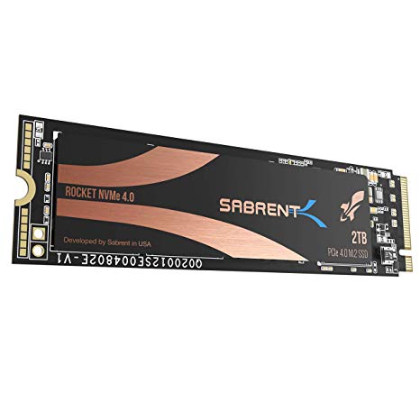 Sabrent 2TB Rocket NVMe 4.0 Gen4 PCIe M.2 Internal SSD Extreme Performance Solid State Drive (SB-ROCKET-NVMe4-2TB)