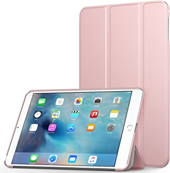 MoKo Case Fit iPad Mini 4 - Slim Lightweight Smart Shell Stand Cover Case with Auto Wake/Sleep Fit iPad Mini 4 (2015 Edition) 7.9 inch iOS Tablet - Rose Gold