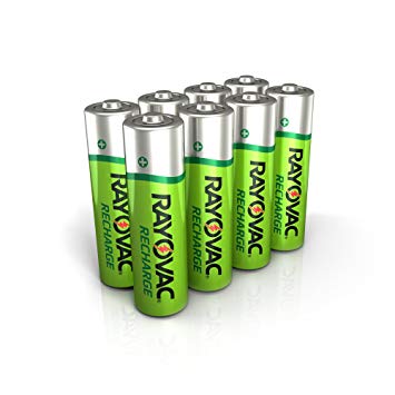 RAYOVAC AA 8-Pack RECHARGEABLE Batteries, LD715-8OP GENE