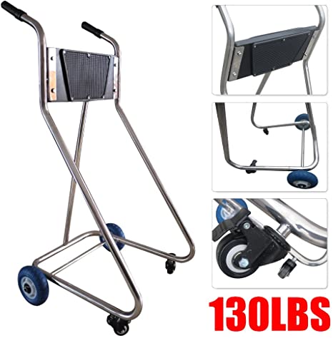 Stainless Steel Boat Outboard Motor Stand Cart Dolly with Wheel Enginee Carrier