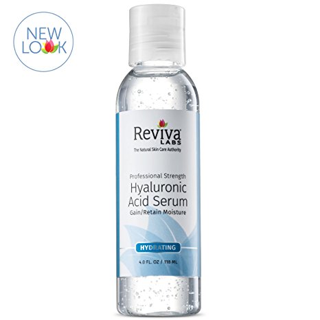 Reviva Labs Hyaluronic Acid Serum - 4 Ounces, New Look!
