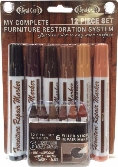 12 Piece Furniture Repair System Restore Scratched Furniture Any Wood Surface - No Need to use Wood Filler