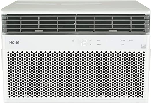 Haier Energy Star 8,000 BTU Smart Electronic Window Air Conditioner for Medium Rooms up to 350 sq ft, White