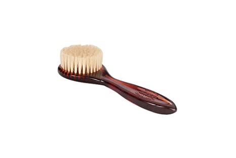 Bass Brushes | Esthetician Grade Facial Brush | 100% Natural Bristle FIRM | High Polish Acrylic Handle | Tortoise Shell Finish | Model 704 - TSL