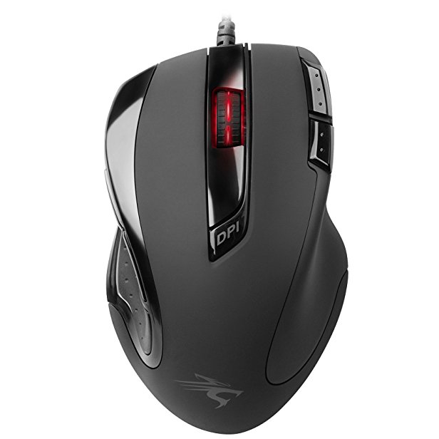 Sentey® Aphelion Gaming Mouse GS-3520 / 3400 Dpi / Best Ergonomic / Sensor 12,000 FPS / 7 Buttons   1 DPI Selector / 4 DPI Levels / 3d Wheel / Software W/macros / Hard Case Box / Mouse Pouch / Elite Pc Gamer Series / Polling Rate 1000hz Frequency / Acceleration 9g / Low Friction Ptfe Feet / 1.8 Meter All Braided Heavy Duty Cable / USB 2.0 Gold Plated UBS Connector / Rubber Coating Painting Black / Tracking Speed 30g / Software Drivers / Omron Micro Switches / Works with Any Mousepad / Fps/mmo / Works with Gaming Keyboard Mechanical or Standard Pc Headset - Wired Mouse Latency Respond Wide Better Than Any Wireless Mouse or Bluetooth Mouse - Pc Gaming Ultimate - Match Any Gaming Headset and Gaming Keyboard - Ultra Precision Any Mouse Pad Surface is Compatible
