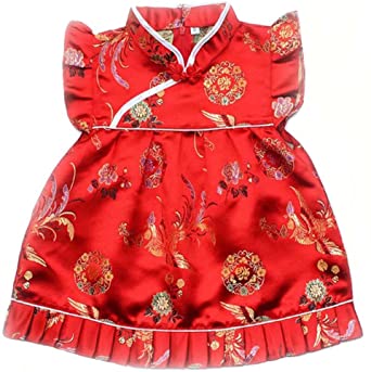 CRB Fashion Baby Toddler Kids Girls Qipao Celebration Chinese New Years Asian Costume Set Dress Outfit