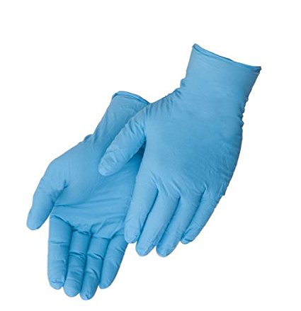 Liberty 2018W Nitrile Industrial Glove, Powder Free, Disposable, 8 mil Thickness, Medium, Blue (Box of 50)